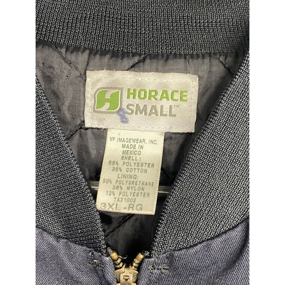 Vintage Horace Small Jacket Mens 3XL  Blue Quilted Bomber Full Zip Up Coat - Picture 4 of 6